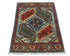 2x3 Blue Ersari Afghan Hand Knotted Veg Dye Wool Area Rug